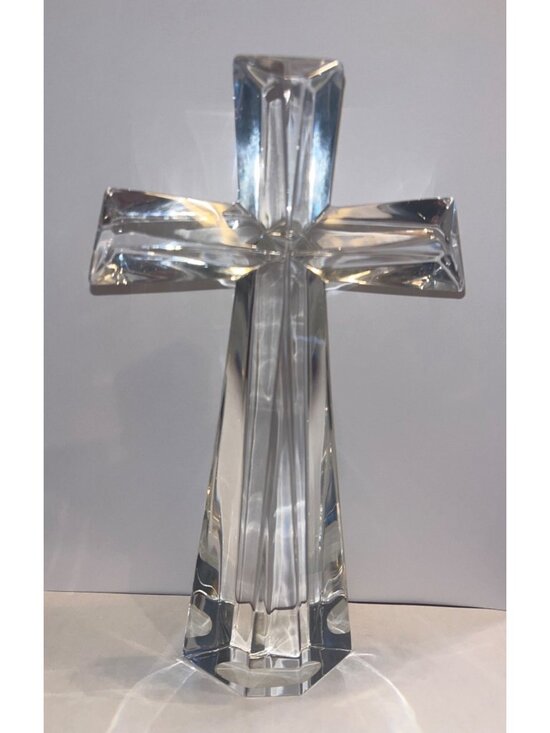 Teleflora Other - 24% Lead Crystal Bohemian Teleflora Cross Figurine Made In Czech Republic